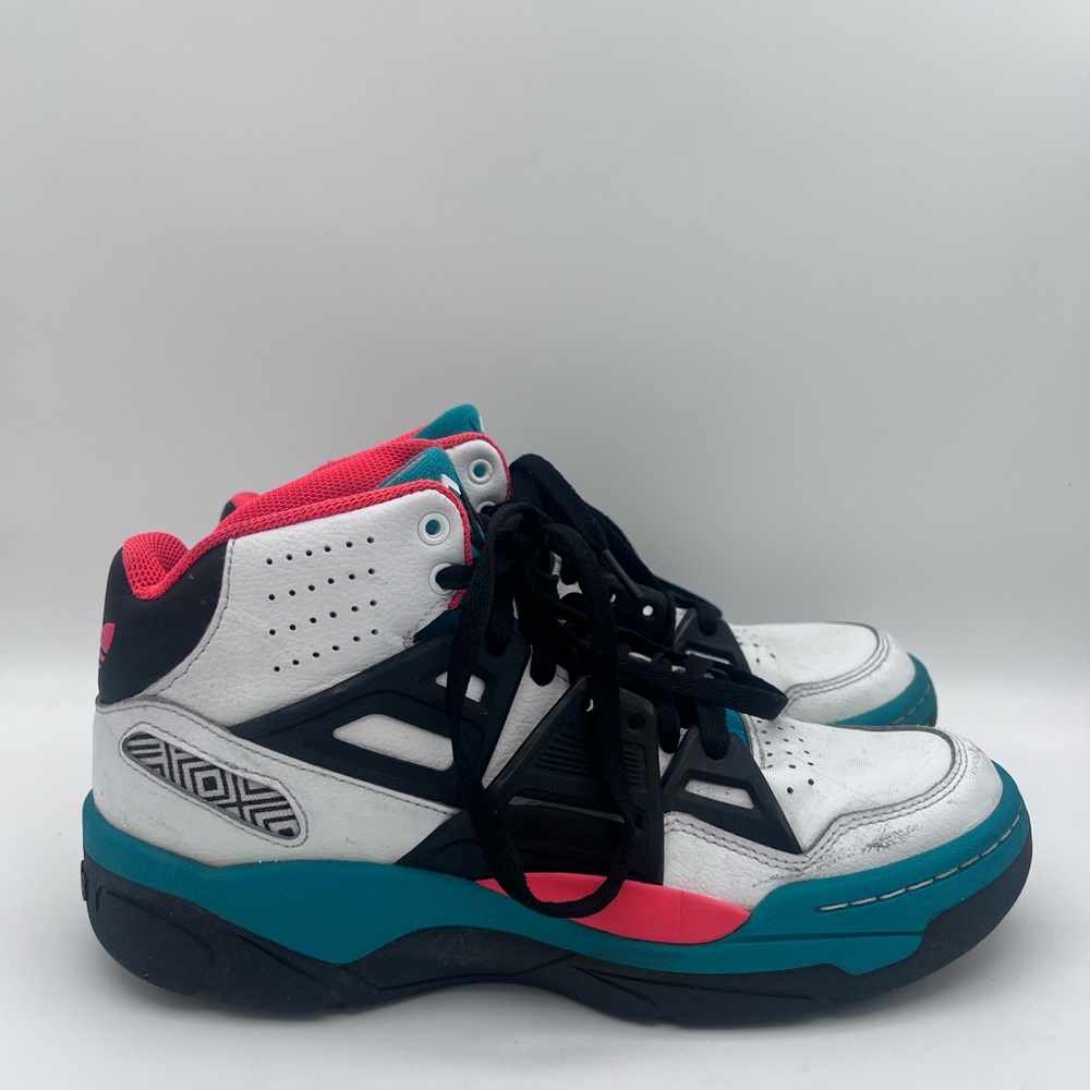 Adidas‎ Mutumbo 2 Size 8.5 Mens White Teal Orange